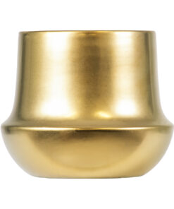 GloboStar® Artificial Garden KERKYRA 20474 Πήλινο Κεραμικό Κασπώ Γλάστρα – Flower Pot Χρυσό Φ13cm x Υ23cm