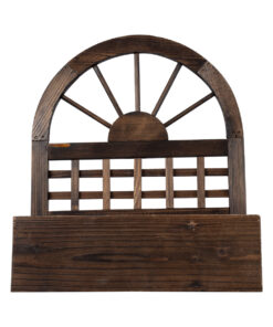 GloboStar® Artificial Garden ANTIPAXOS 20476 Επιτοίχιο Ξύλινο Κασπώ Γλάστρα – Flower Pot Καφέ Φ38cm x Υ45cm