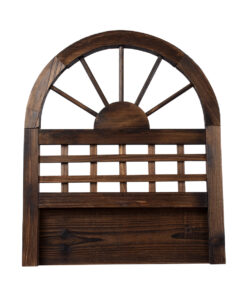 GloboStar® Artificial Garden ANTIPAXOS 20476 Επιτοίχιο Ξύλινο Κασπώ Γλάστρα – Flower Pot Καφέ Φ38cm x Υ45cm