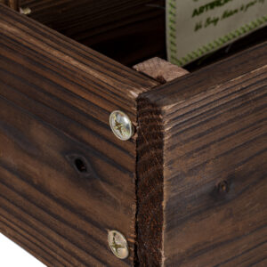 GloboStar® Artificial Garden ANTIPAXOS 20476 Επιτοίχιο Ξύλινο Κασπώ Γλάστρα – Flower Pot Καφέ Φ38cm x Υ45cm