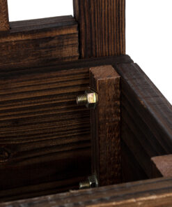 GloboStar® Artificial Garden ANTIPAXOS 20476 Επιτοίχιο Ξύλινο Κασπώ Γλάστρα – Flower Pot Καφέ Φ38cm x Υ45cm