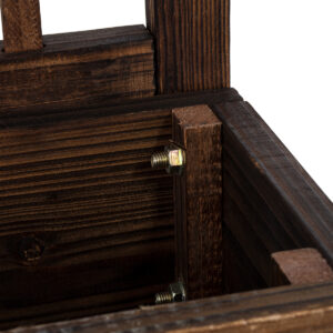 GloboStar® Artificial Garden ANTIPAXOS 20476 Επιτοίχιο Ξύλινο Κασπώ Γλάστρα – Flower Pot Καφέ Φ38cm x Υ45cm