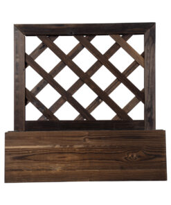 GloboStar® Artificial Garden SIKINOS 20477 Επιτοίχιο Ξύλινο Κασπώ Γλάστρα – Flower Pot Καφέ Φ38cm x Υ45cm