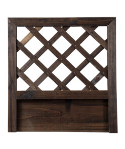 GloboStar® Artificial Garden SIKINOS 20477 Επιτοίχιο Ξύλινο Κασπώ Γλάστρα – Flower Pot Καφέ Φ38cm x Υ45cm