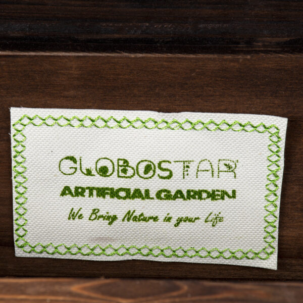 GloboStar® Artificial Garden SIKINOS 20477 Επιτοίχιο Ξύλινο Κασπώ Γλάστρα – Flower Pot Καφέ Φ38cm x Υ45cm