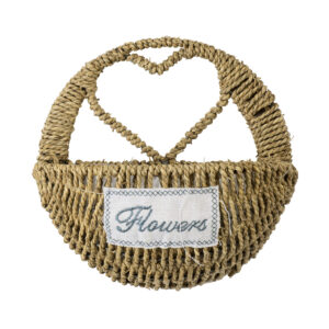 GloboStar® Artificial Garden MALTA 20478 ΣΕΤ 2 Επιτοίχια Ρατάν Πλεκτά Κασπώ Γλάστρες – Flower Pots Μπεζ A:Φ24cm x Υ14cm B:Φ30cm x Υ26cm