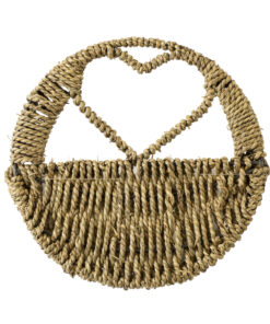 GloboStar® Artificial Garden MALTA 20478 ΣΕΤ 2 Επιτοίχια Ρατάν Πλεκτά Κασπώ Γλάστρες – Flower Pots Μπεζ A:Φ24cm x Υ14cm B:Φ30cm x Υ26cm