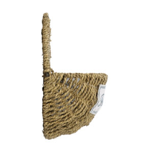 GloboStar® Artificial Garden MALTA 20478 ΣΕΤ 2 Επιτοίχια Ρατάν Πλεκτά Κασπώ Γλάστρες – Flower Pots Μπεζ A:Φ24cm x Υ14cm B:Φ30cm x Υ26cm