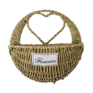 GloboStar® Artificial Garden MALTA 20478 ΣΕΤ 2 Επιτοίχια Ρατάν Πλεκτά Κασπώ Γλάστρες – Flower Pots Μπεζ A:Φ24cm x Υ14cm B:Φ30cm x Υ26cm