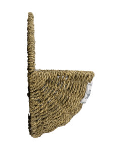 GloboStar® Artificial Garden MALTA 20478 ΣΕΤ 2 Επιτοίχια Ρατάν Πλεκτά Κασπώ Γλάστρες – Flower Pots Μπεζ A:Φ24cm x Υ14cm B:Φ30cm x Υ26cm