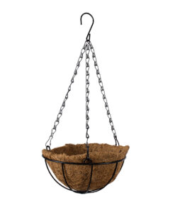 GloboStar® Artificial Garden SALAMINA 20479 Κρεμαστό Κασπώ Γλάστρα – Flower Pot από Φλοιό Καρύδας Καφέ Φ20cm x Υ10cm