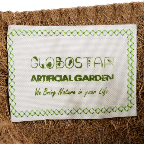 GloboStar® Artificial Garden SALAMINA 20479 Κρεμαστό Κασπώ Γλάστρα – Flower Pot από Φλοιό Καρύδας Καφέ Φ20cm x Υ10cm