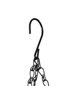 GloboStar® Artificial Garden KARYSTOS 20483 Κρεμαστό Κασπώ Γλάστρα – Flower Pot από Φλοιό Καρύδας Καφέ με Μαύρο Φ25cm x Υ15cm