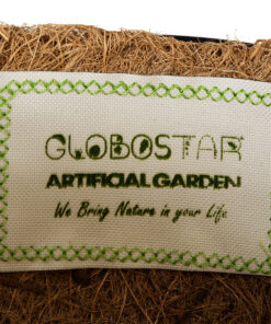 GloboStar® Artificial Garden KARYSTOS 20483 Κρεμαστό Κασπώ Γλάστρα – Flower Pot από Φλοιό Καρύδας Καφέ με Μαύρο Φ25cm x Υ15cm