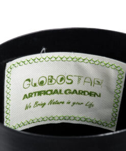 GloboStar® Artificial Garden TILOS 20485 Κρεμαστό Μεταλλικό Κασπώ Γλάστρα – Flower Pot Μαύρο Φ35cm x Υ15cm