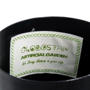 GloboStar® Artificial Garden TILOS 20485 Κρεμαστό Μεταλλικό Κασπώ Γλάστρα – Flower Pot Μαύρο Φ35cm x Υ15cm