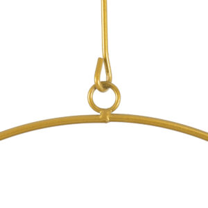 GloboStar® Artificial Garden TILOS 20486 Κρεμαστό Μεταλλικό Κασπώ Γλάστρα – Flower Pot Χρυσό Φ35cm x Υ15cm