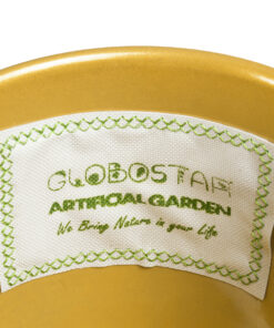 GloboStar® Artificial Garden NISYROS 20488 Κρεμαστό Μεταλλικό Κασπώ Γλάστρα – Flower Pot Χρυσό Φ16cm x Υ52cm