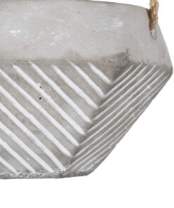 GloboStar® Artificial Garden SARAKINIKO 20490 Κρεμαστό Πήλινο Κεραμικό Κασπώ Γλάστρα – Flower Pot Γκρι Φ10cm x Υ36cm