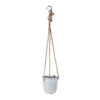 GloboStar® Artificial Garden SCORPIOS 20491 Κρεμαστό Πήλινο Κεραμικό Κασπώ Γλάστρα – Flower Pot Γκρι Φ8.5cm x Υ36cm
