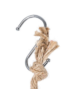 GloboStar® Artificial Garden SCORPIOS 20491 Κρεμαστό Πήλινο Κεραμικό Κασπώ Γλάστρα – Flower Pot Γκρι Φ8.5cm x Υ36cm