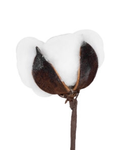 GloboStar® Artificial Garden COTTON BRANCH 20493 Τεχνητό Διακοσμητικό Κλαδί βαμβάκι Υ43cm