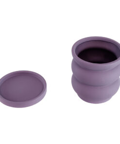 GloboStar® Artificial Garden BOGOTA 20500 Διακοσμητικό Κεραμικό Κασπώ Γλάστρα – Flower Pot Μωβ Φ14 x Υ15cm