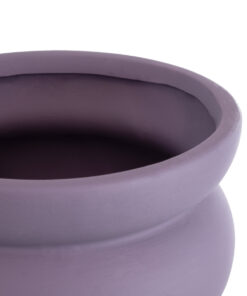 GloboStar® Artificial Garden BOGOTA 20500 Διακοσμητικό Κεραμικό Κασπώ Γλάστρα – Flower Pot Μωβ Φ14 x Υ15cm