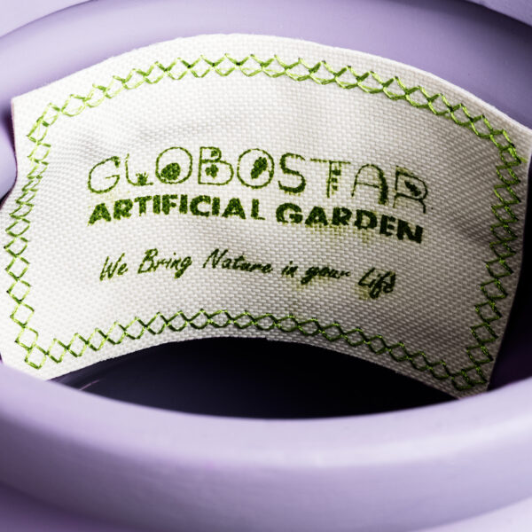 GloboStar® Artificial Garden BOGOTA 20500 Διακοσμητικό Κεραμικό Κασπώ Γλάστρα – Flower Pot Μωβ Φ14 x Υ15cm