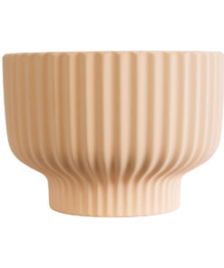 GloboStar® Artificial Garden OAXACA 20501 Διακοσμητικό Κεραμικό Κασπώ Γλάστρα – Flower Pot Σομόν Φ20 x Υ14.5cm