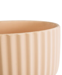 GloboStar® Artificial Garden OAXACA 20501 Διακοσμητικό Κεραμικό Κασπώ Γλάστρα – Flower Pot Σομόν Φ20 x Υ14.5cm