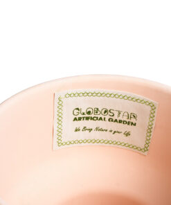 GloboStar® Artificial Garden OAXACA 20501 Διακοσμητικό Κεραμικό Κασπώ Γλάστρα – Flower Pot Σομόν Φ20 x Υ14.5cm