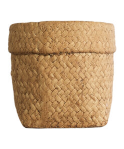 GloboStar® Artificial Garden MENDOZA 20502 Διακοσμητικό Κεραμικό Κασπώ Γλάστρα – Flower Pot Καφέ Φ16.5 x Υ15.5cm