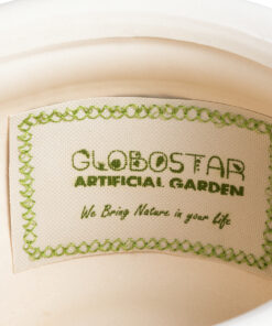 GloboStar® Artificial Garden MORELIA 20510 Διακοσμητικό Κεραμικό Κασπώ Γλάστρα – Flower Pot Μπεζ Φ19 x Υ13cm