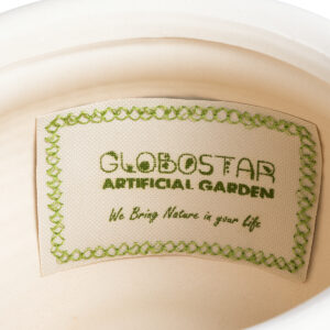 GloboStar® Artificial Garden MORELIA 20510 Διακοσμητικό Κεραμικό Κασπώ Γλάστρα – Flower Pot Μπεζ Φ19 x Υ13cm