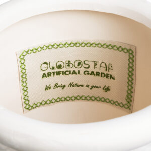 GloboStar® Artificial Garden YUKATAN 20513 Διακοσμητικό Κεραμικό Κασπώ Γλάστρα – Flower Pot Μπεζ Φ16 x Υ17.5cm