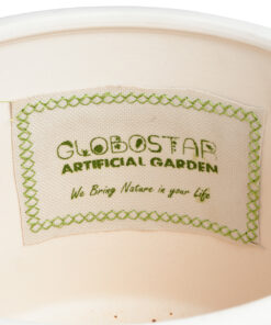 GloboStar® Artificial Garden BERATAN 20514 Διακοσμητικό Κεραμικό Κασπώ Γλάστρα – Flower Pot Λευκό Φ19 x Υ16cm