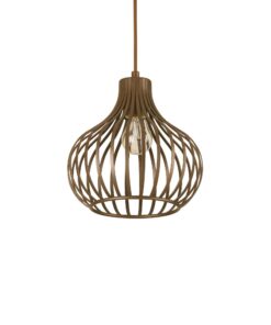IDEAL LUX Κρεμαστό Φωτιστικό ONION 1xE27 Καφέ Χρώματος – 205298
