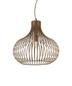 IDEAL LUX Κρεμαστό Φωτιστικό ONION 1xE27 Καφέ Χρώματος – 205304
