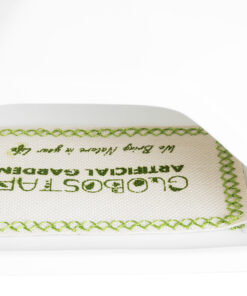 GloboStar® Artificial Garden LOUVRE 20534 Διακοσμητικό Κεραμικό Κασπώ Γλάστρα – Flower Pot Λευκό με Χρυσό Μ20 x Π10.5 x Υ30cm