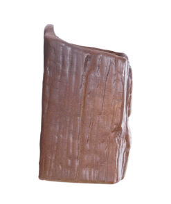 GloboStar® Artificial Garden BILBAO 20535 Διακοσμητικό Κεραμική Επιτοίχια Γλάστρα Καφέ με Μπεζ Λεπτομέρειες Μ13 x Π10 x Υ17cm