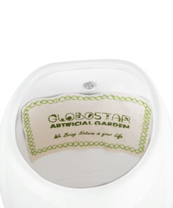 GloboStar® Artificial Garden GRENADA 20537 Διακοσμητικό Κεραμική Γλάστρα Λευκή Φ12 x Υ13