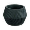 GloboStar® Artificial Garden BARBADOS 20538 Διακοσμητικό Κεραμικό Κασπώ Γλάστρα – Flower Pot Μαύρο Φ11 x Υ8.5cm