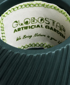 GloboStar® Artificial Garden BARBADOS 20538 Διακοσμητικό Κεραμικό Κασπώ Γλάστρα – Flower Pot Μαύρο Φ11 x Υ8.5cm