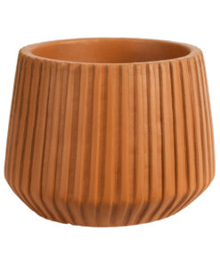 GloboStar® Artificial Garden ZANZIBAR 20539 Διακοσμητικό Κεραμικό Κασπώ Γλάστρα – Flower Pot Κεραμιδί Φ11.5 x Υ9.5cm