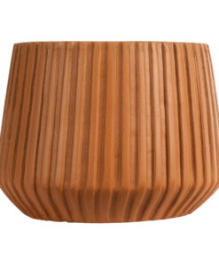 GloboStar® Artificial Garden ZANZIBAR 20539 Διακοσμητικό Κεραμικό Κασπώ Γλάστρα – Flower Pot Κεραμιδί Φ11.5 x Υ9.5cm