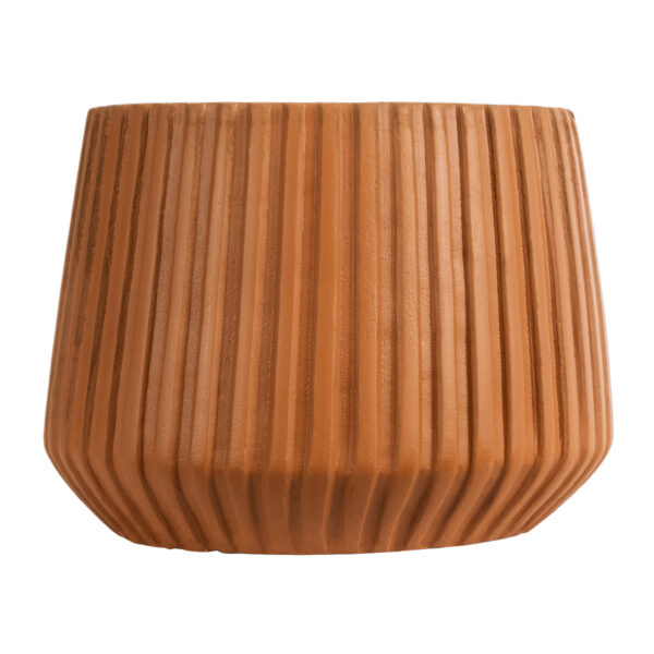 GloboStar® Artificial Garden ZANZIBAR 20539 Διακοσμητικό Κεραμικό Κασπώ Γλάστρα – Flower Pot Κεραμιδί Φ11.5 x Υ9.5cm