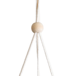 GloboStar® Artificial Garden TALLINN 20546 Κρεμαστό Διακοσμητικό Κεραμικό Κασπώ Γλάστρα – Flower Pot Πράσινο με Χρυσές Λεπτομέρειες και Μπεζ Ξύλινη Βάση Φ10 x Υ40cm