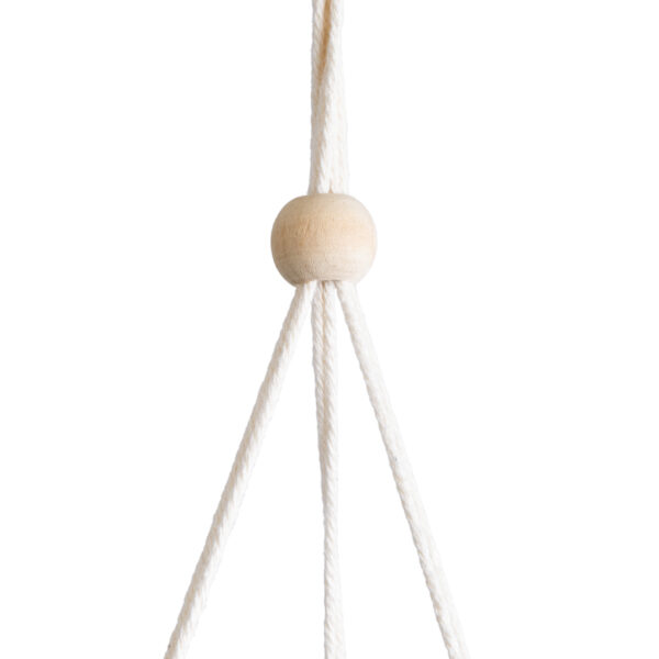 GloboStar® Artificial Garden TALLINN 20546 Κρεμαστό Διακοσμητικό Κεραμικό Κασπώ Γλάστρα – Flower Pot Πράσινο με Χρυσές Λεπτομέρειες και Μπεζ Ξύλινη Βάση Φ10 x Υ40cm