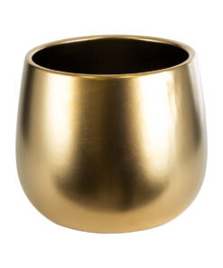 GloboStar® Artificial Garden SIDNEY 20548 Διακοσμητικό Κεραμικό Κασπώ Γλάστρα – Flower Pot Χρυσό Φ16 x Υ13cm
